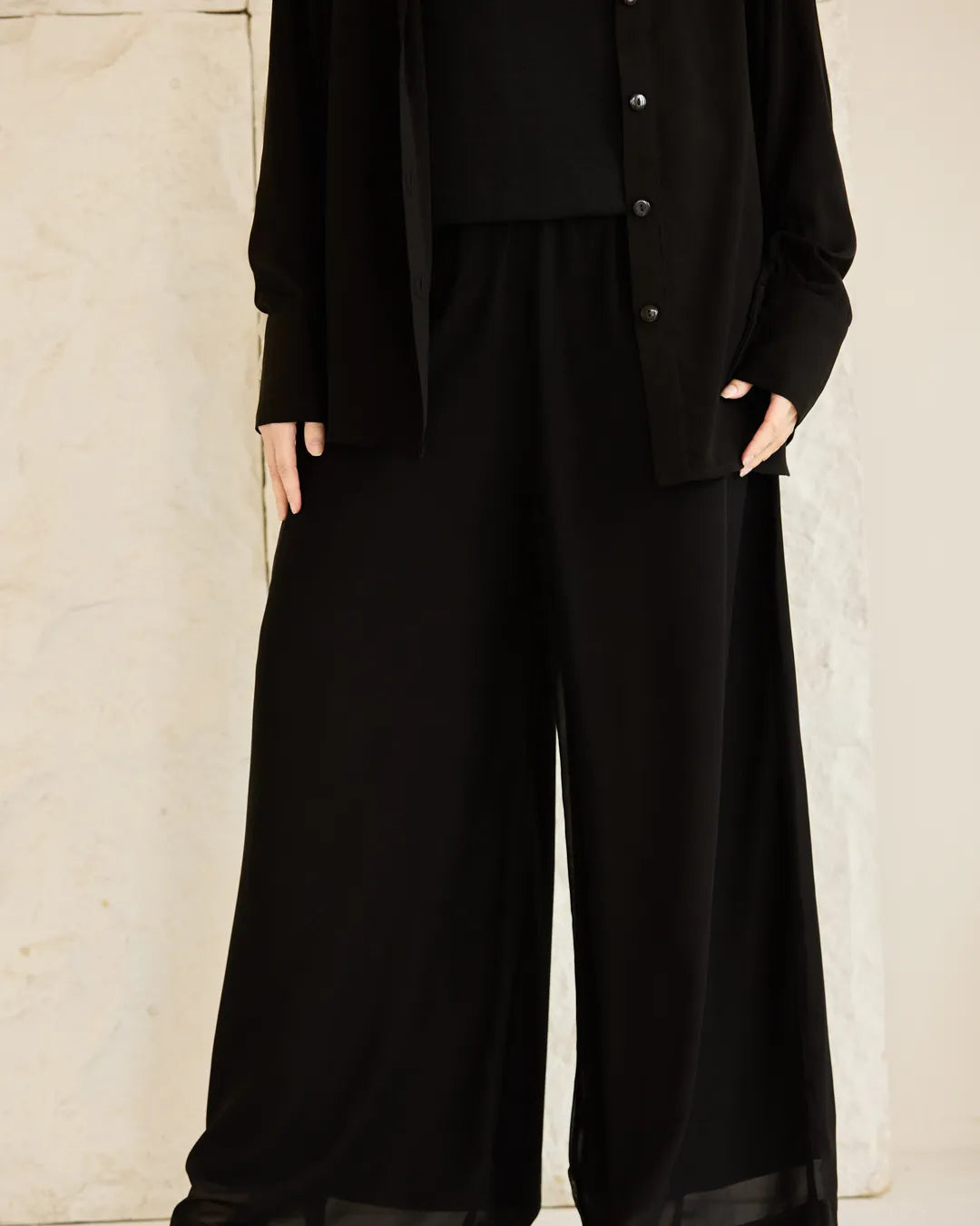 Flowy Chiffon Skirt Pants