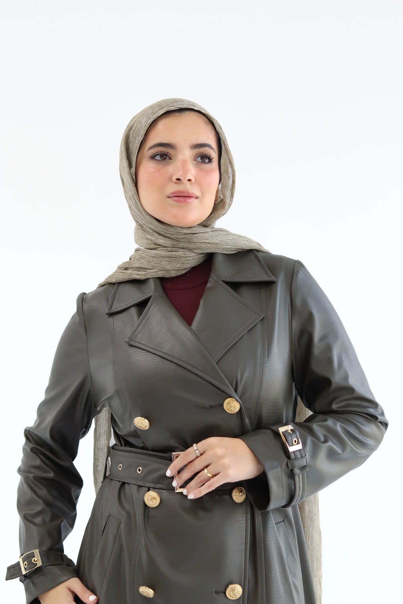 Crocodile Leather Coat