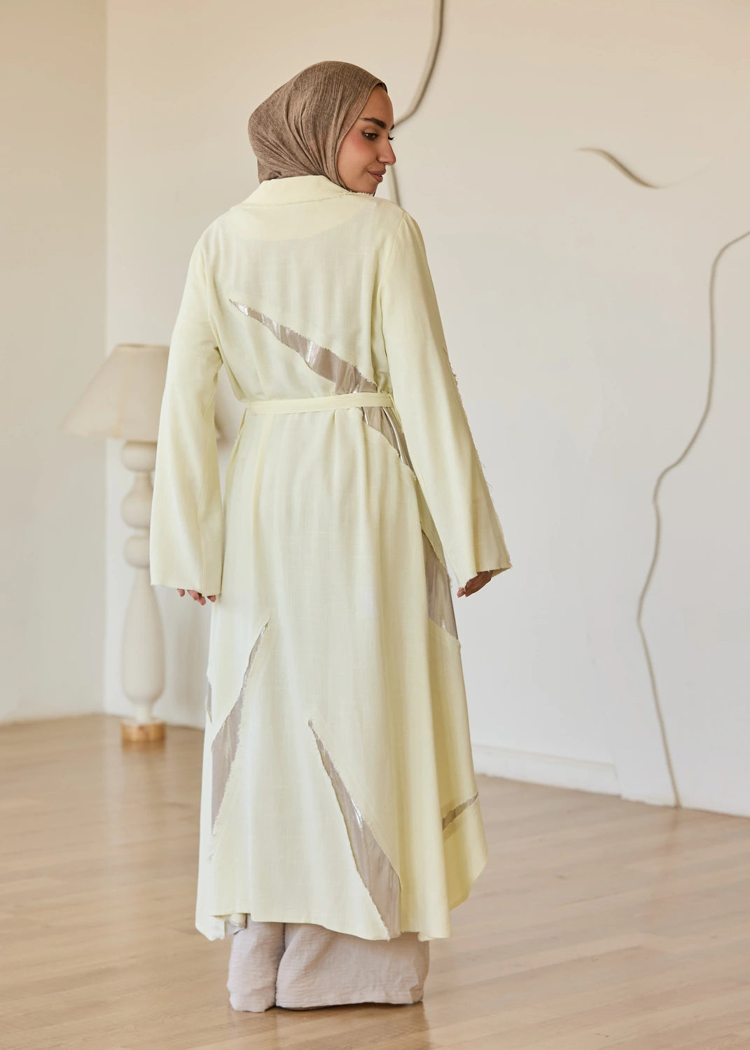 Linen Satin Cardigan