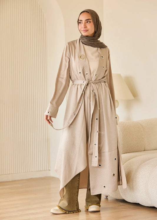 Satin Ring Detail Cardigan