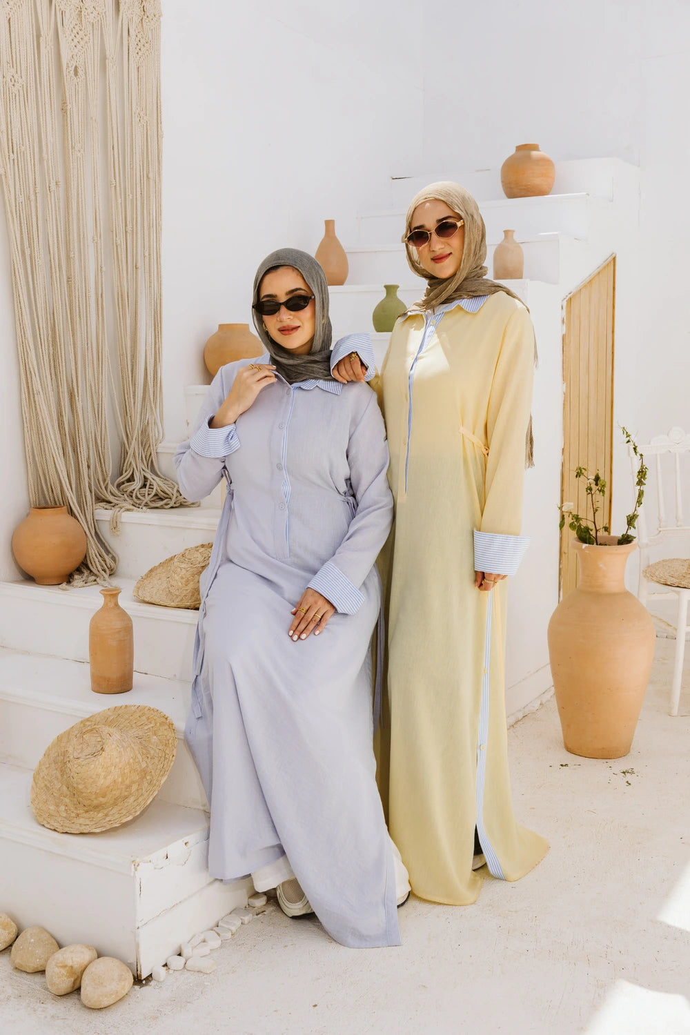Long Linen Shirt Style Dress