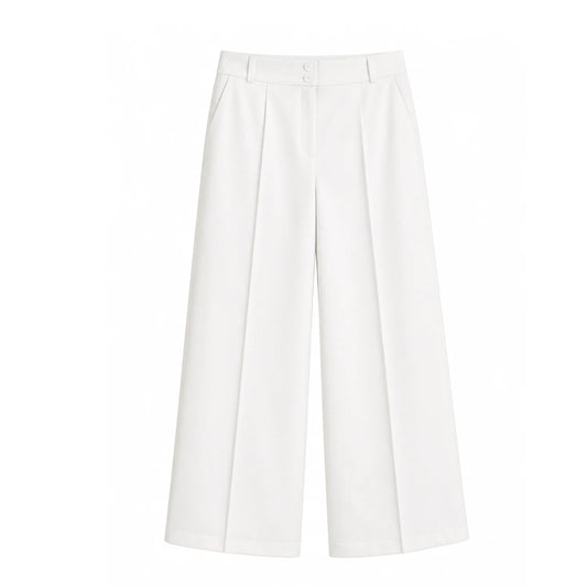 Off-white Rosaline high-waist wide-leg pants, front view