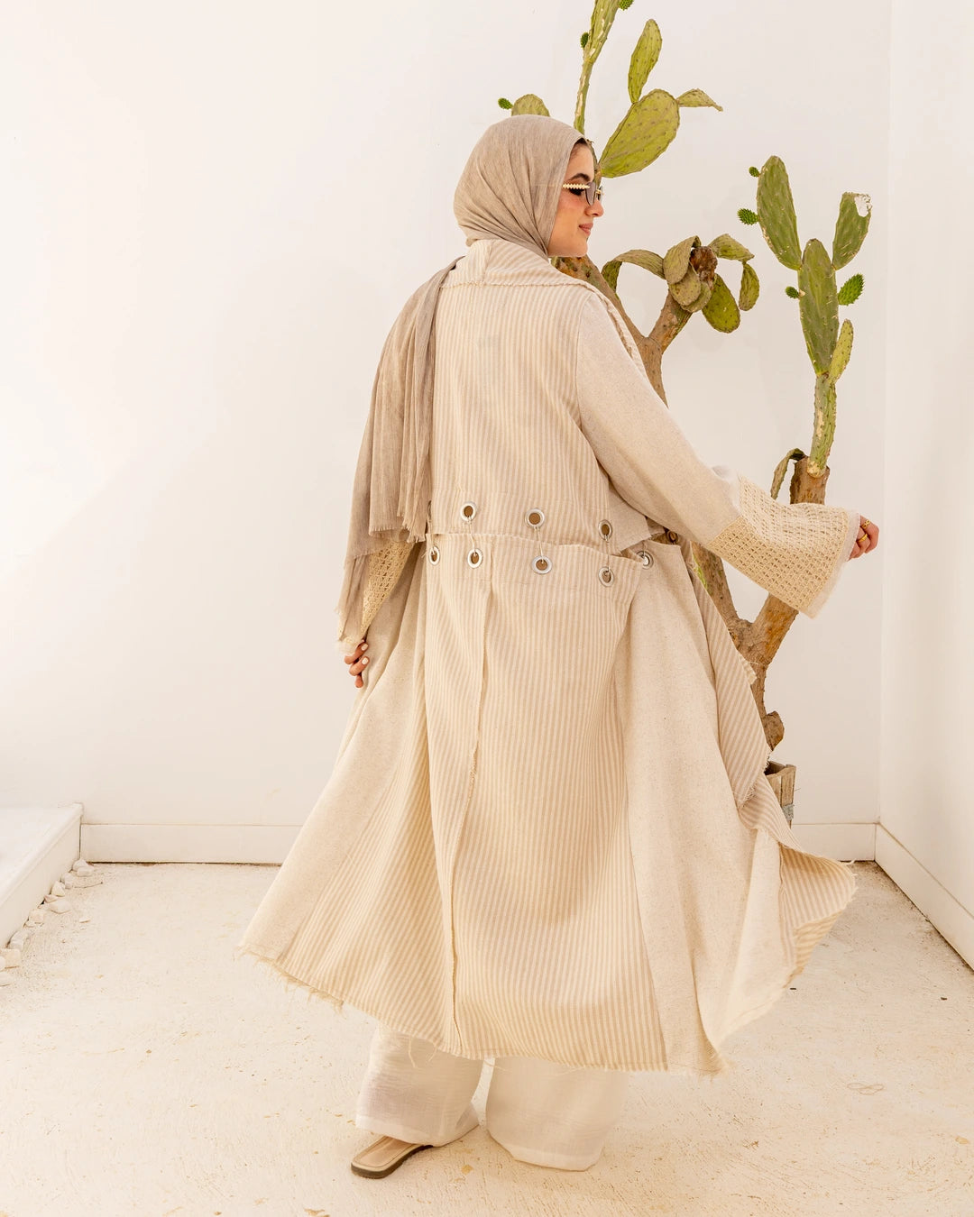 Convertible Linen Cardigan