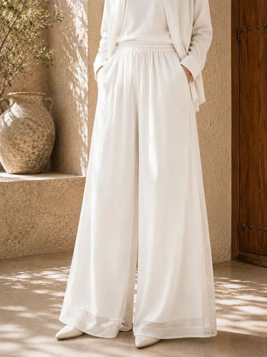 Flowy Chiffon Skirt Pants