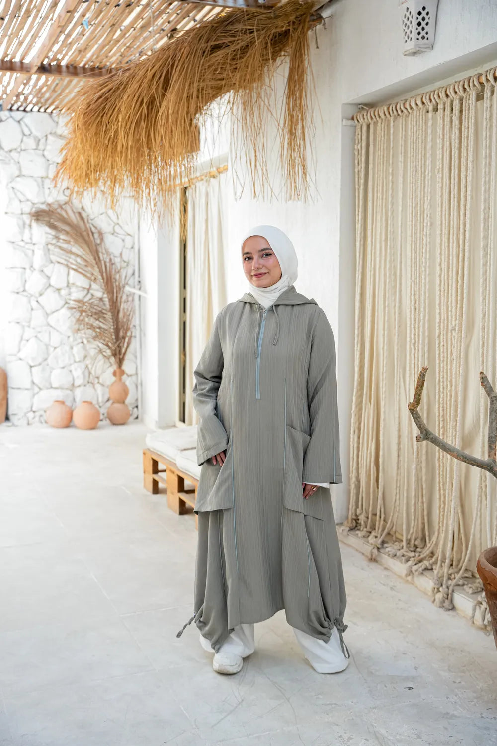 casual long dress with hijab Modest | Everyday Dresses Evening gowns Size:3XL_34-36 Santa Claus Lita | Powder BLUE Featuring a casual everday