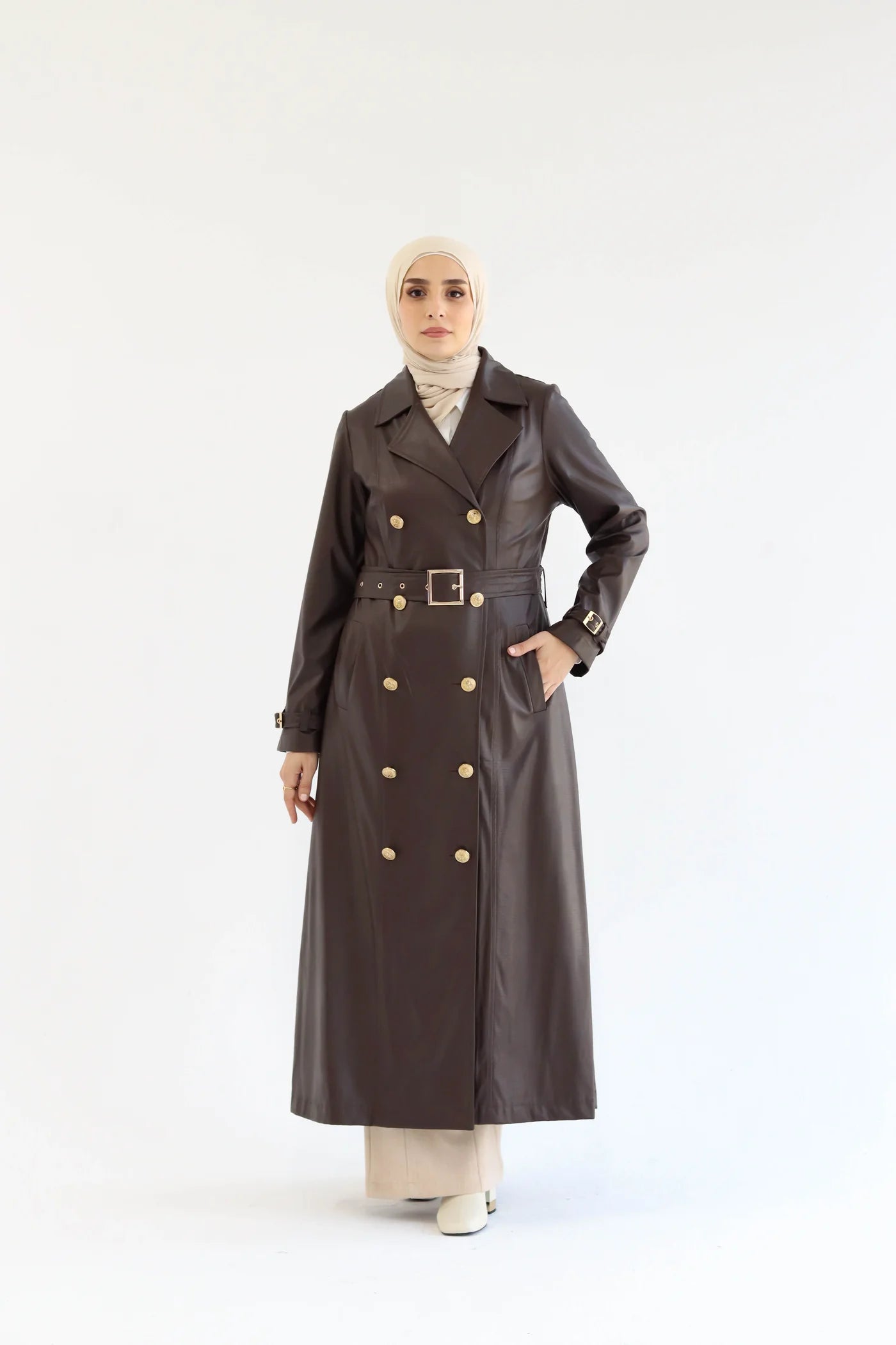 Crocodile Leather Coat