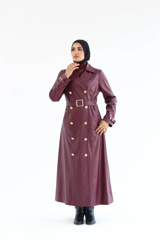 Crocodile Leather Coat