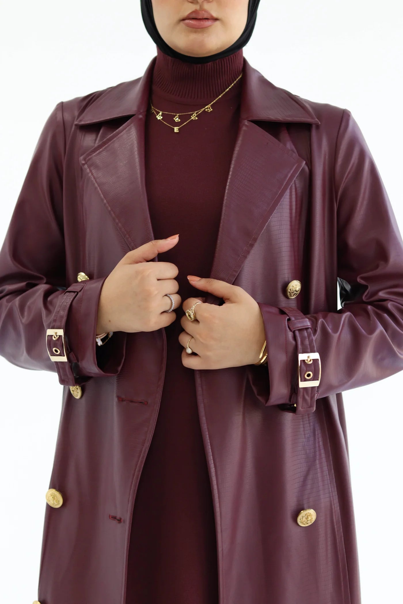 Crocodile Leather Coat