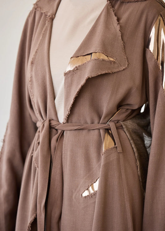 Linen Satin Cardigan