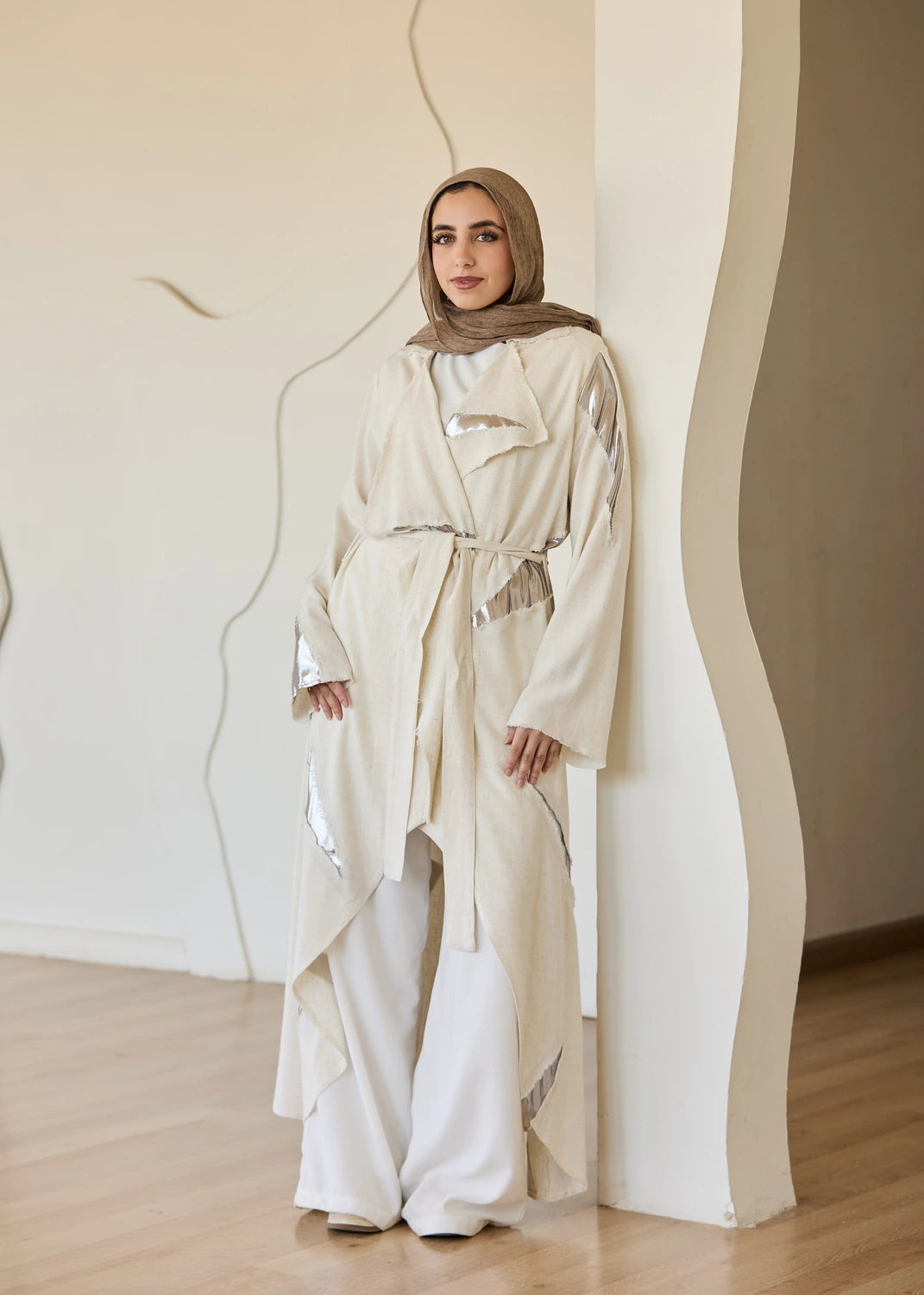 Linen Satin Cardigan