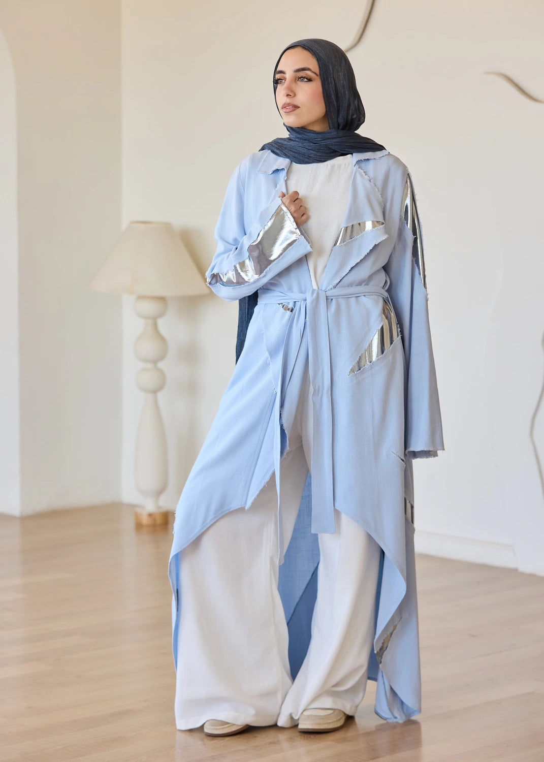 Linen Satin Cardigan