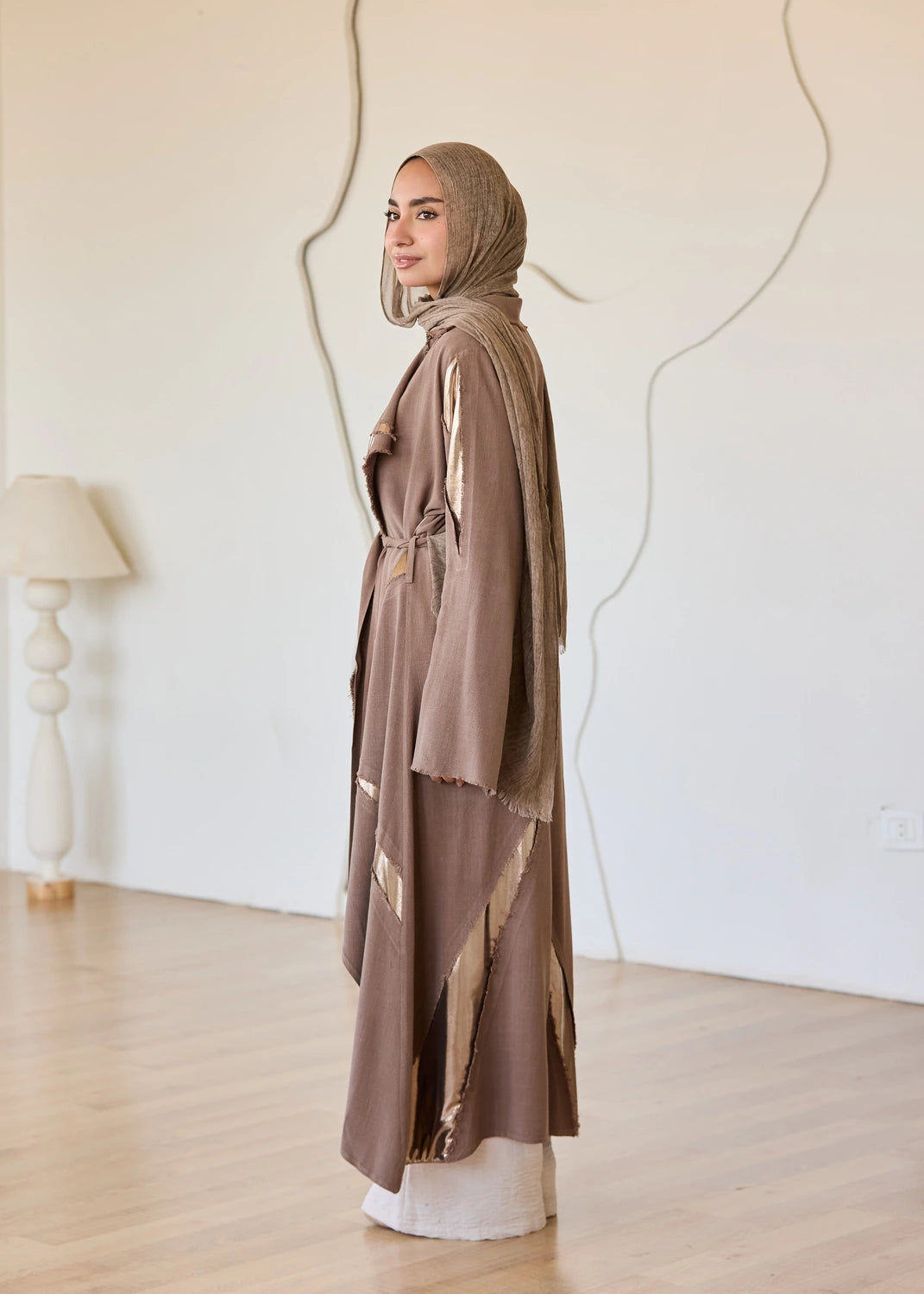 Linen Satin Cardigan