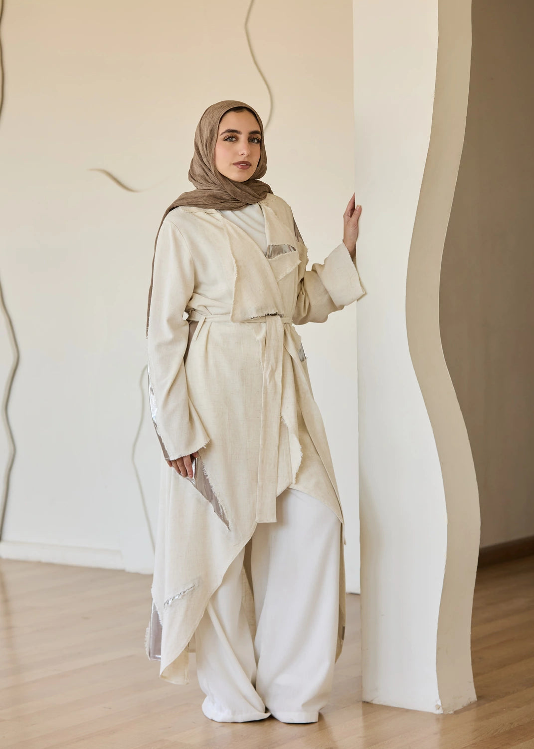 Linen Satin Cardigan