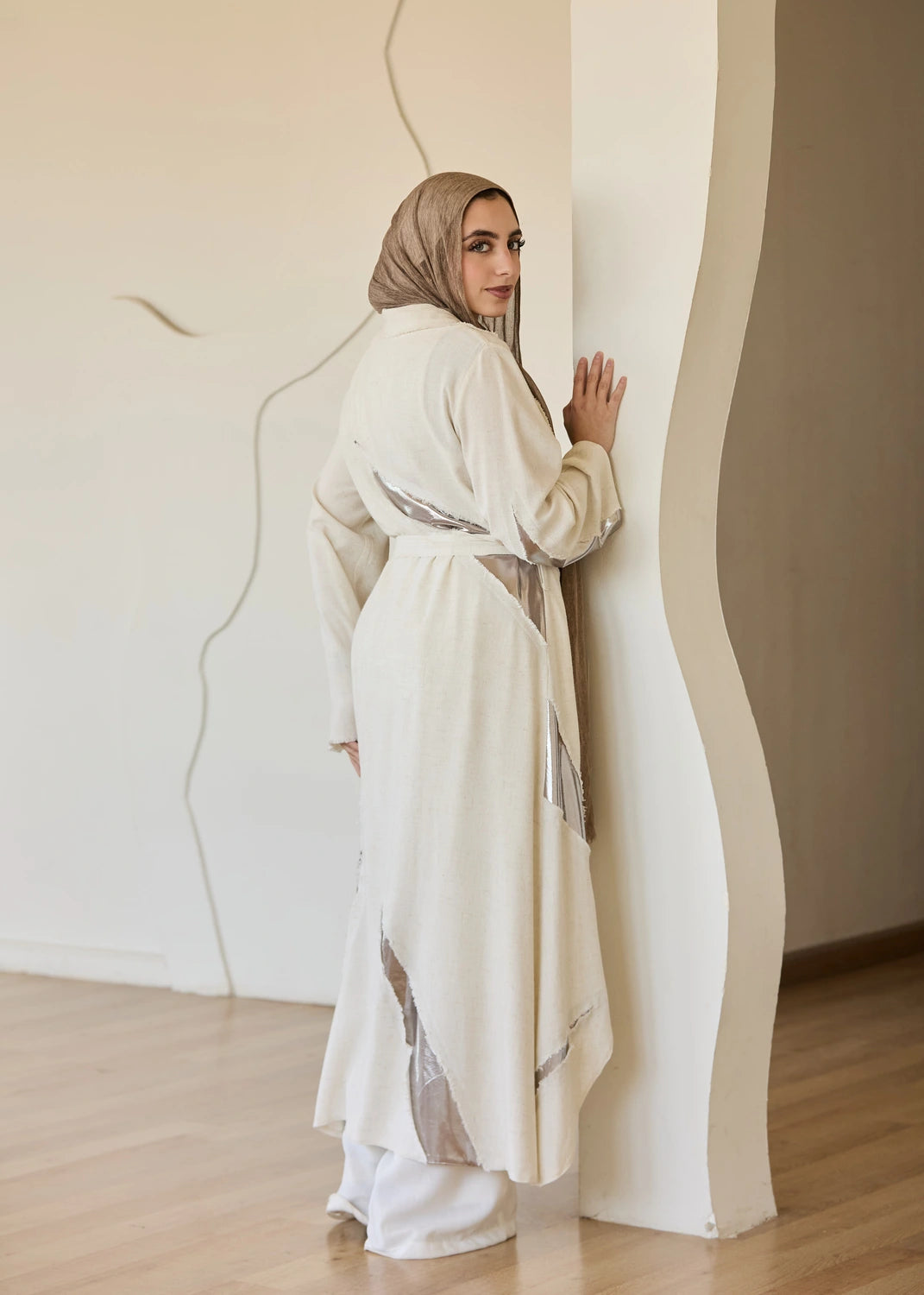 Linen Satin Cardigan