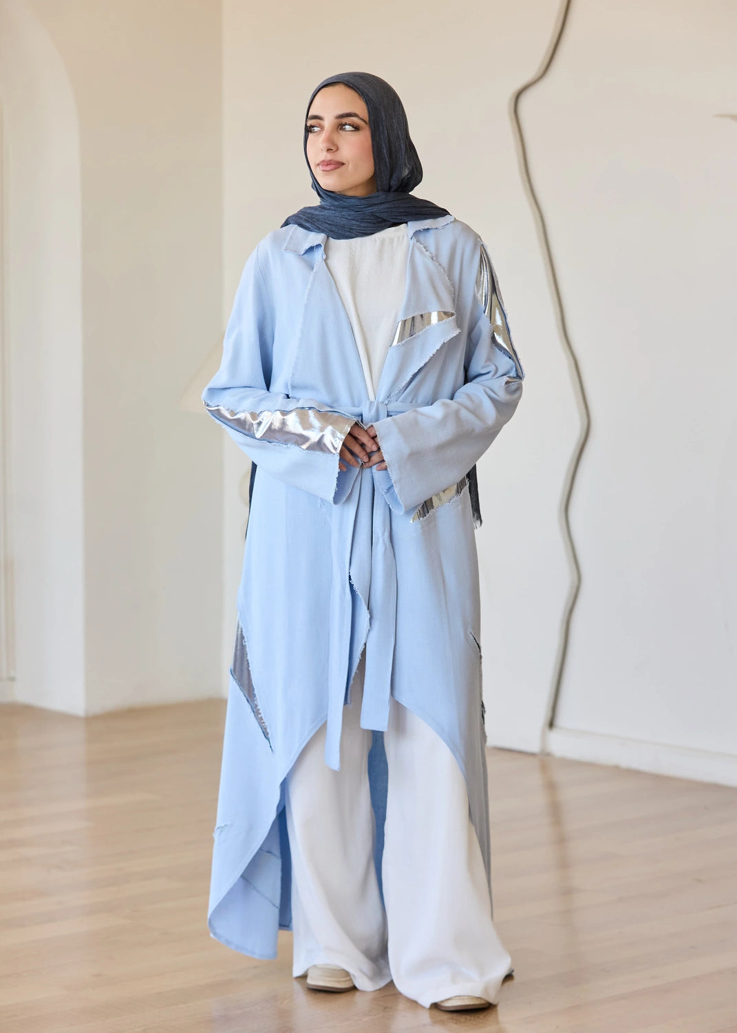 Linen Satin Cardigan