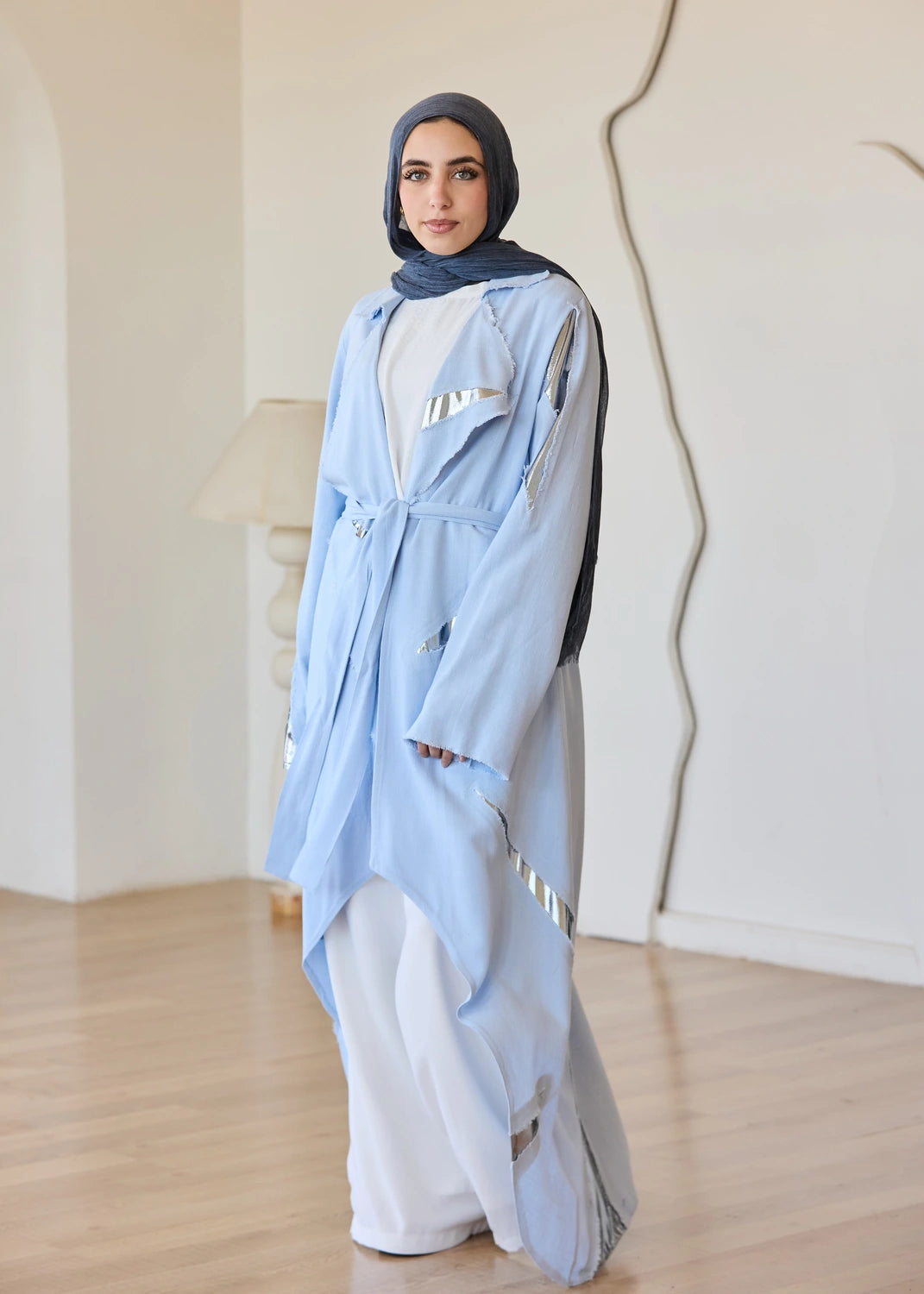 Linen Satin Cardigan