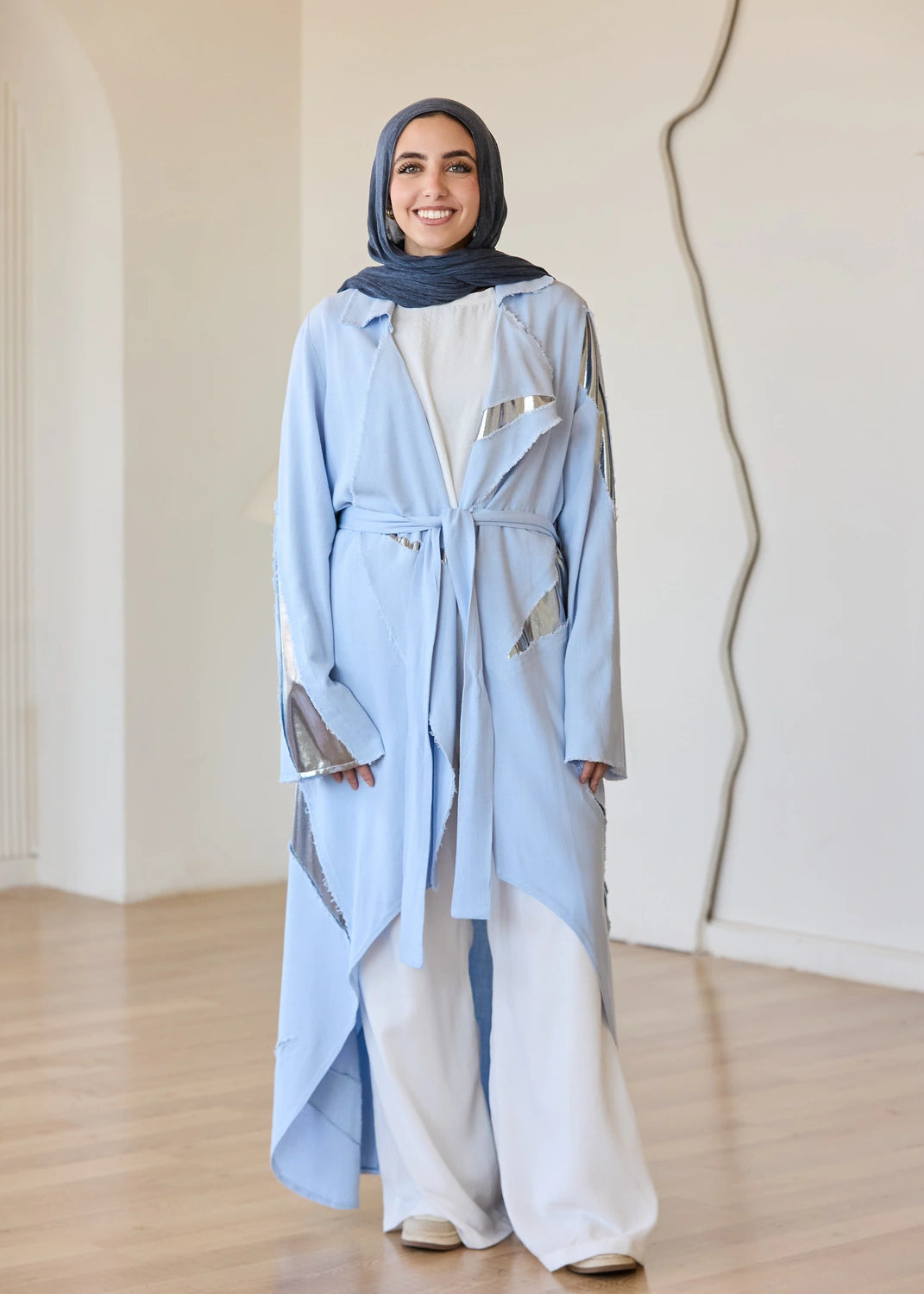 Linen Satin Cardigan