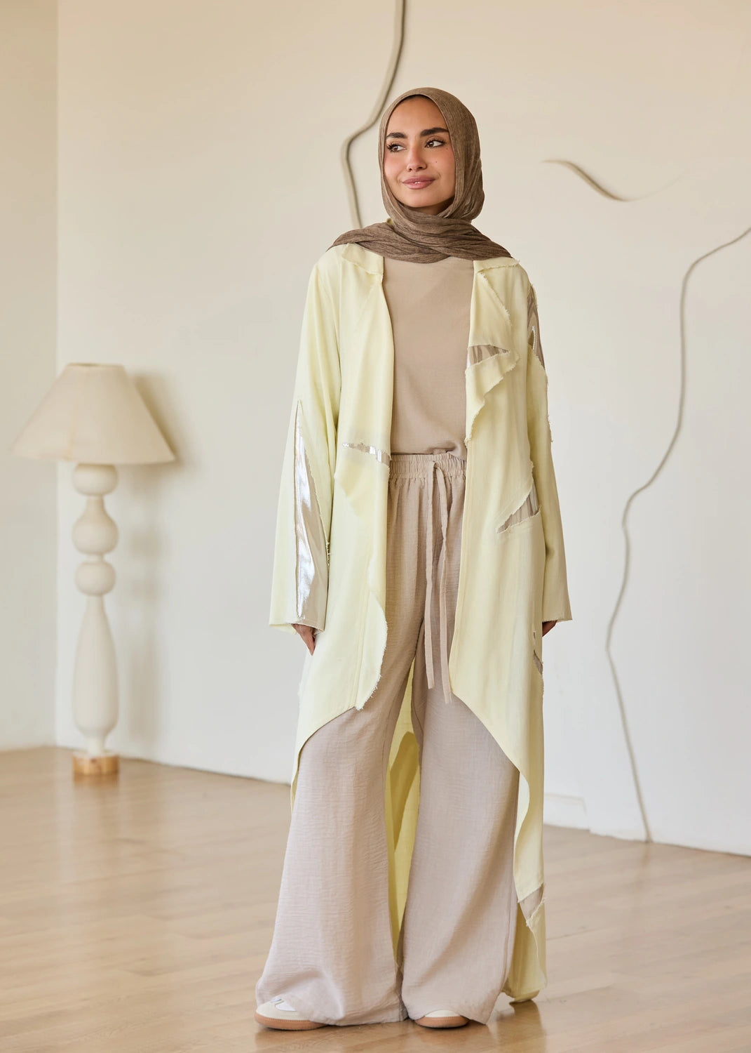 Linen Satin Cardigan