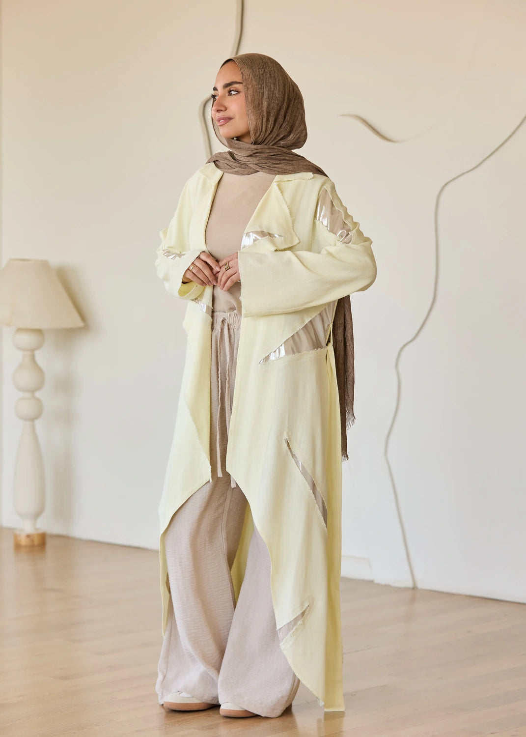 Linen Satin Cardigan