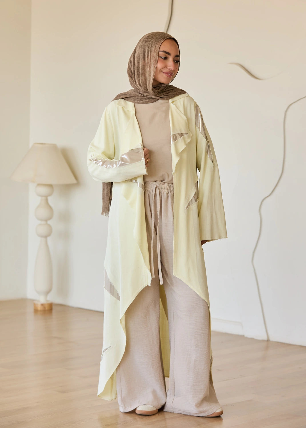 Linen Satin Cardigan