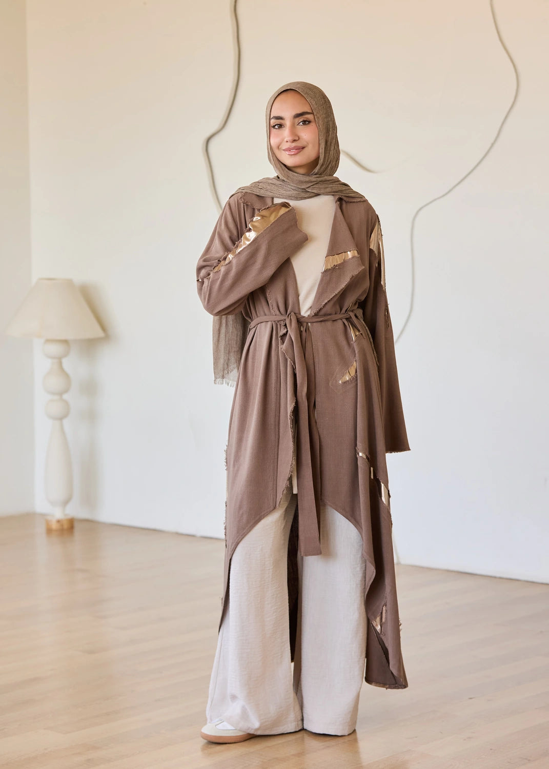 Linen Satin Cardigan