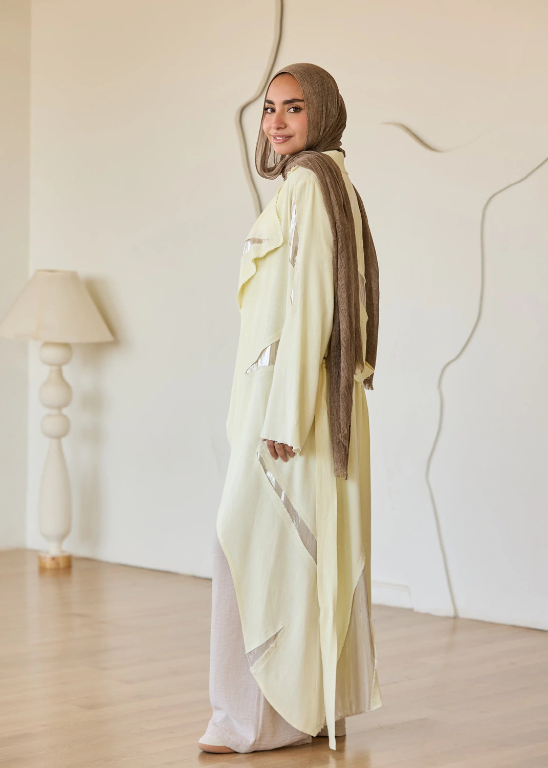 Linen Satin Cardigan