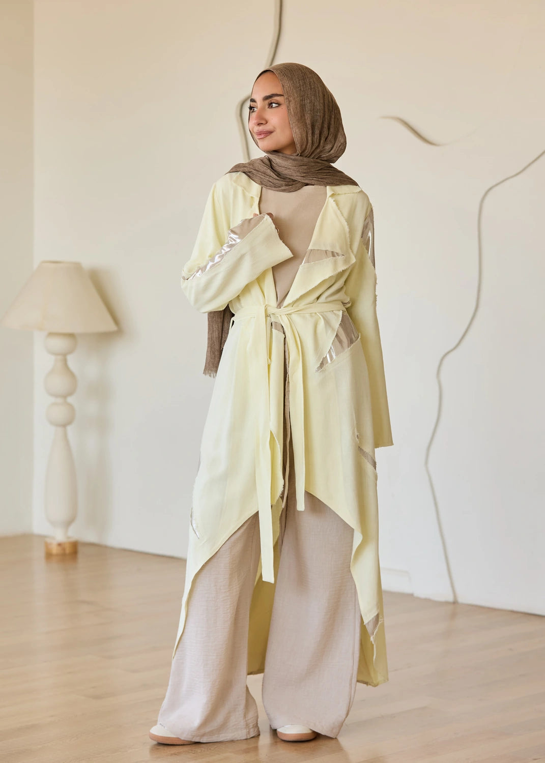 Linen Satin Cardigan