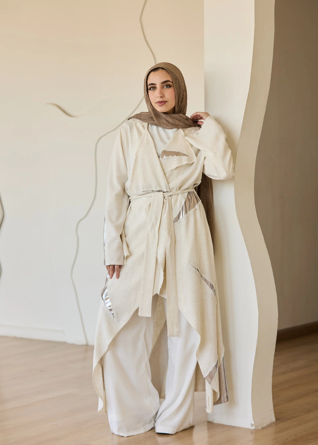 Linen Satin Cardigan