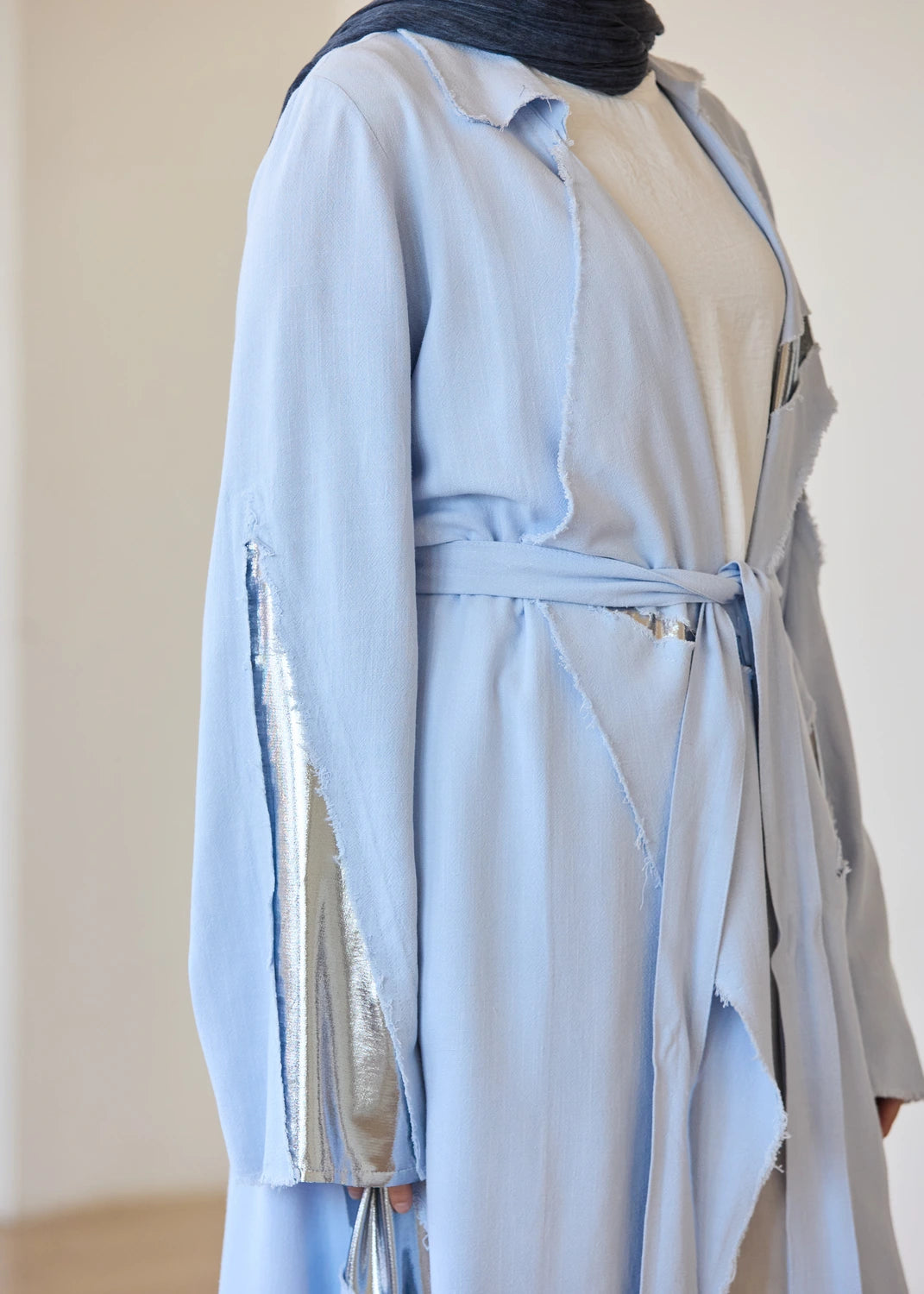 Linen Satin Cardigan