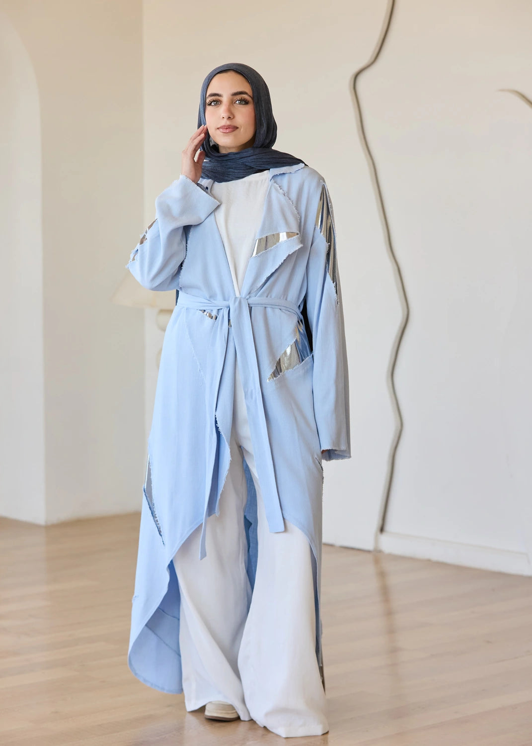 Linen Satin Cardigan