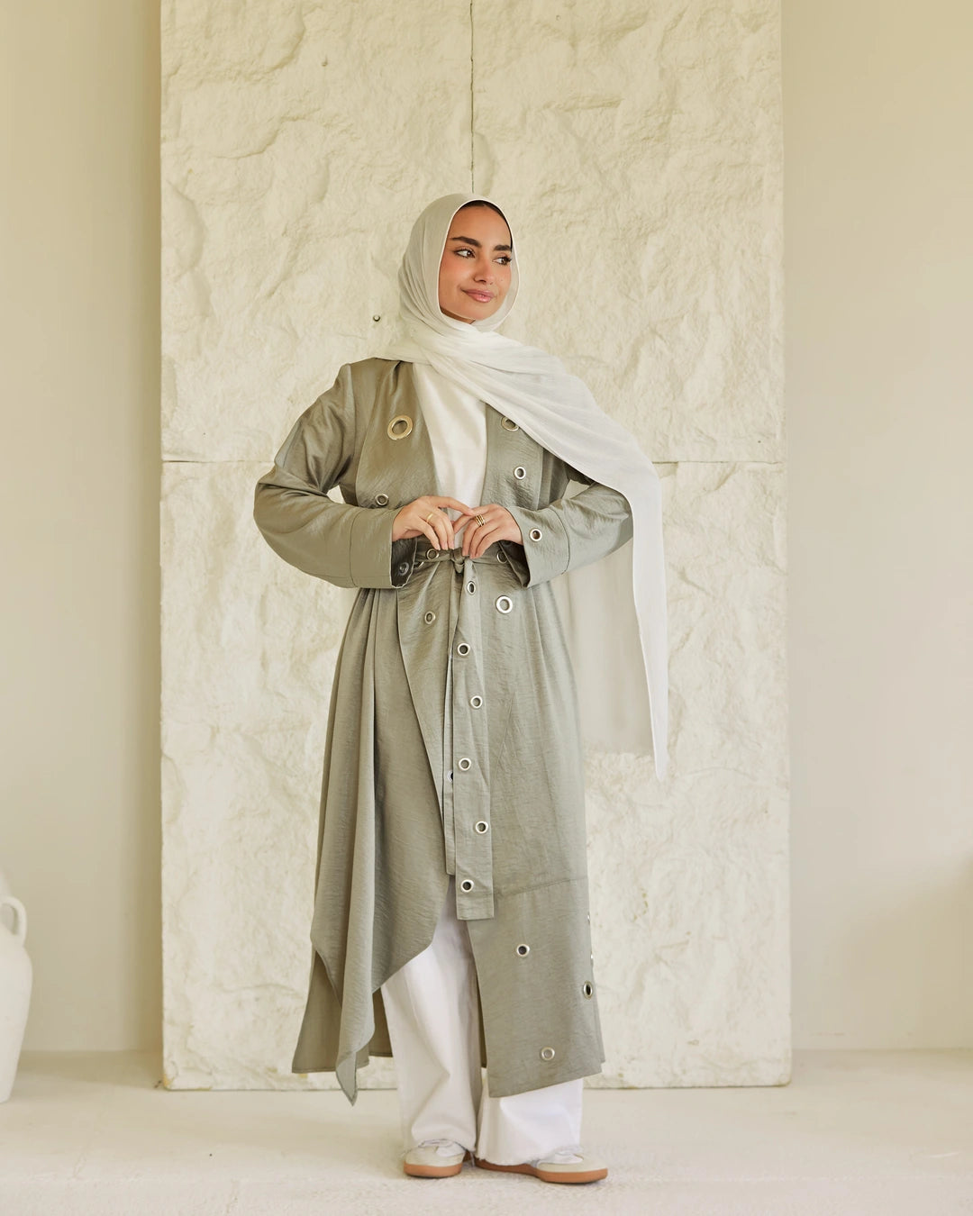 Satin Ring Detail Cardigan