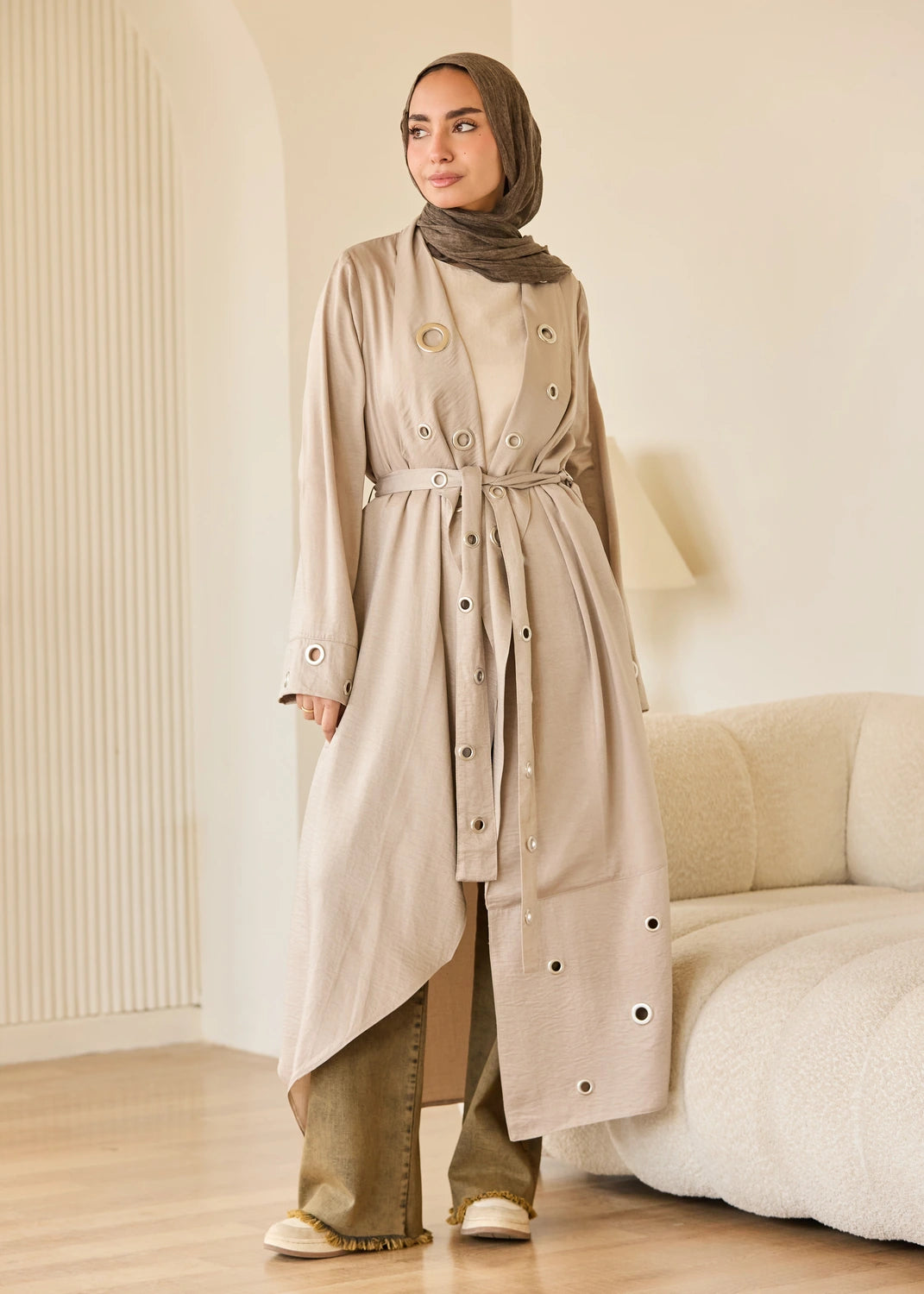 Satin Ring Detail Cardigan