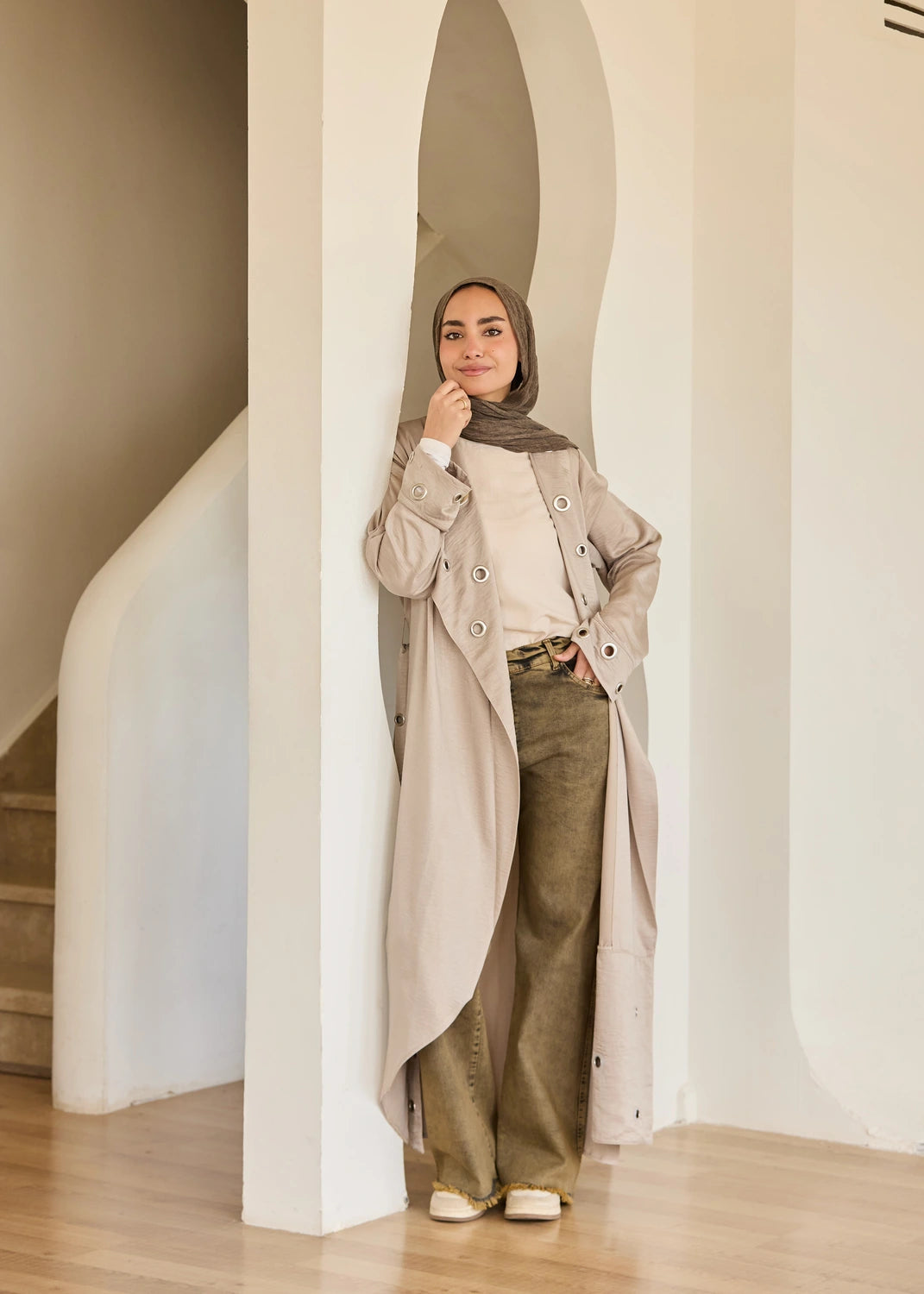 Satin Ring Detail Cardigan