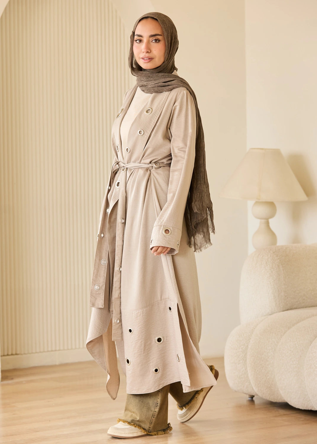 Satin Ring Detail Cardigan