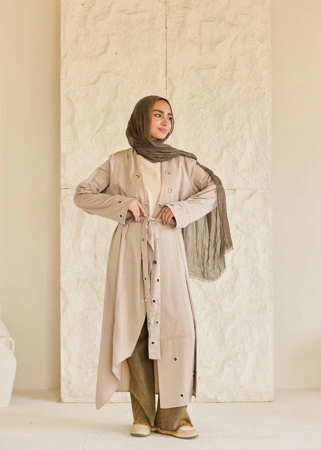 Satin Ring Detail Cardigan