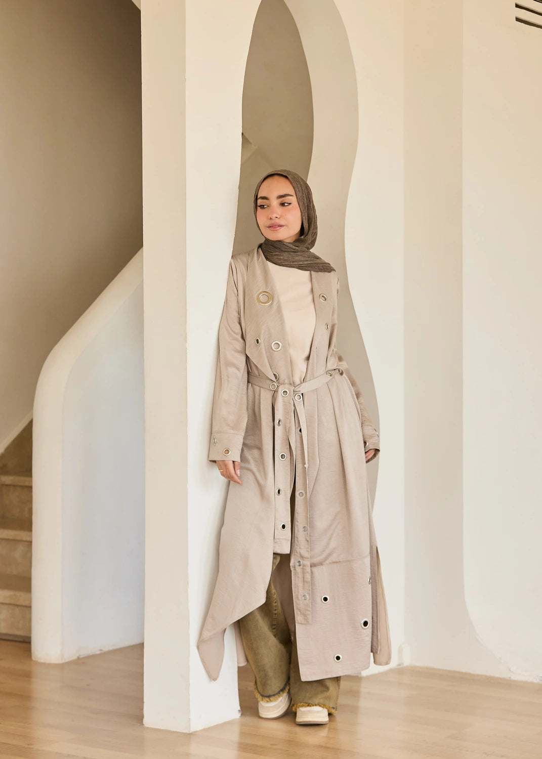 Satin Ring Detail Cardigan