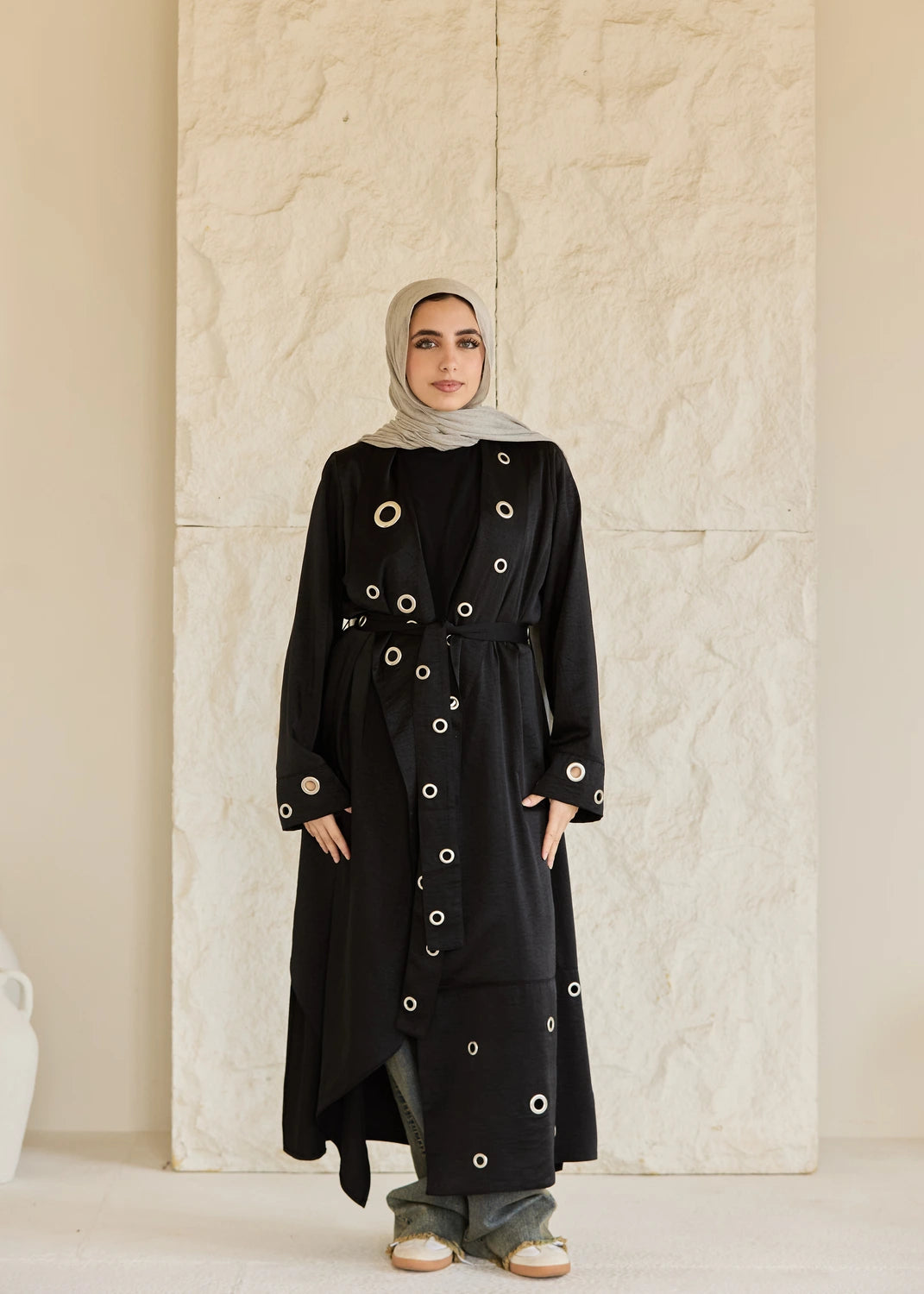 Satin Ring Detail Cardigan