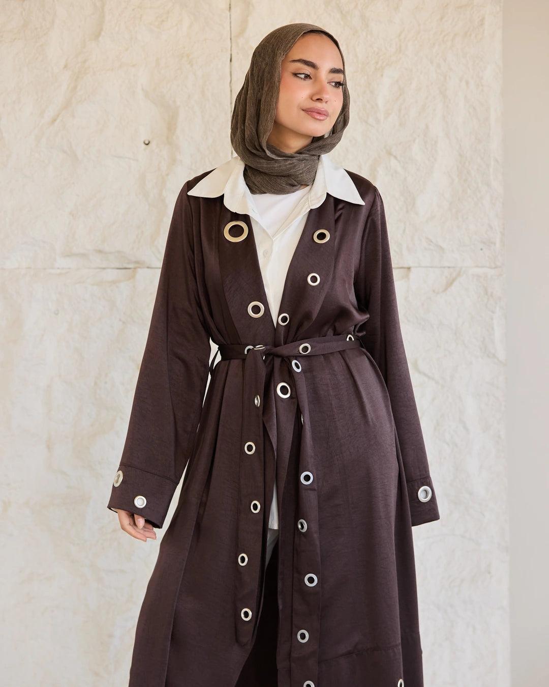 Satin Ring Detail Cardigan