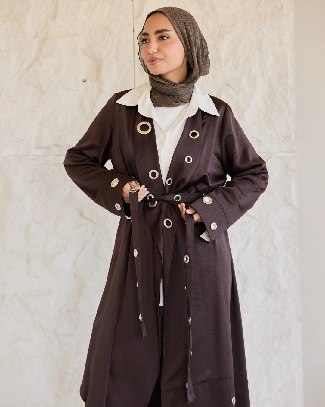 Satin Ring Detail Cardigan