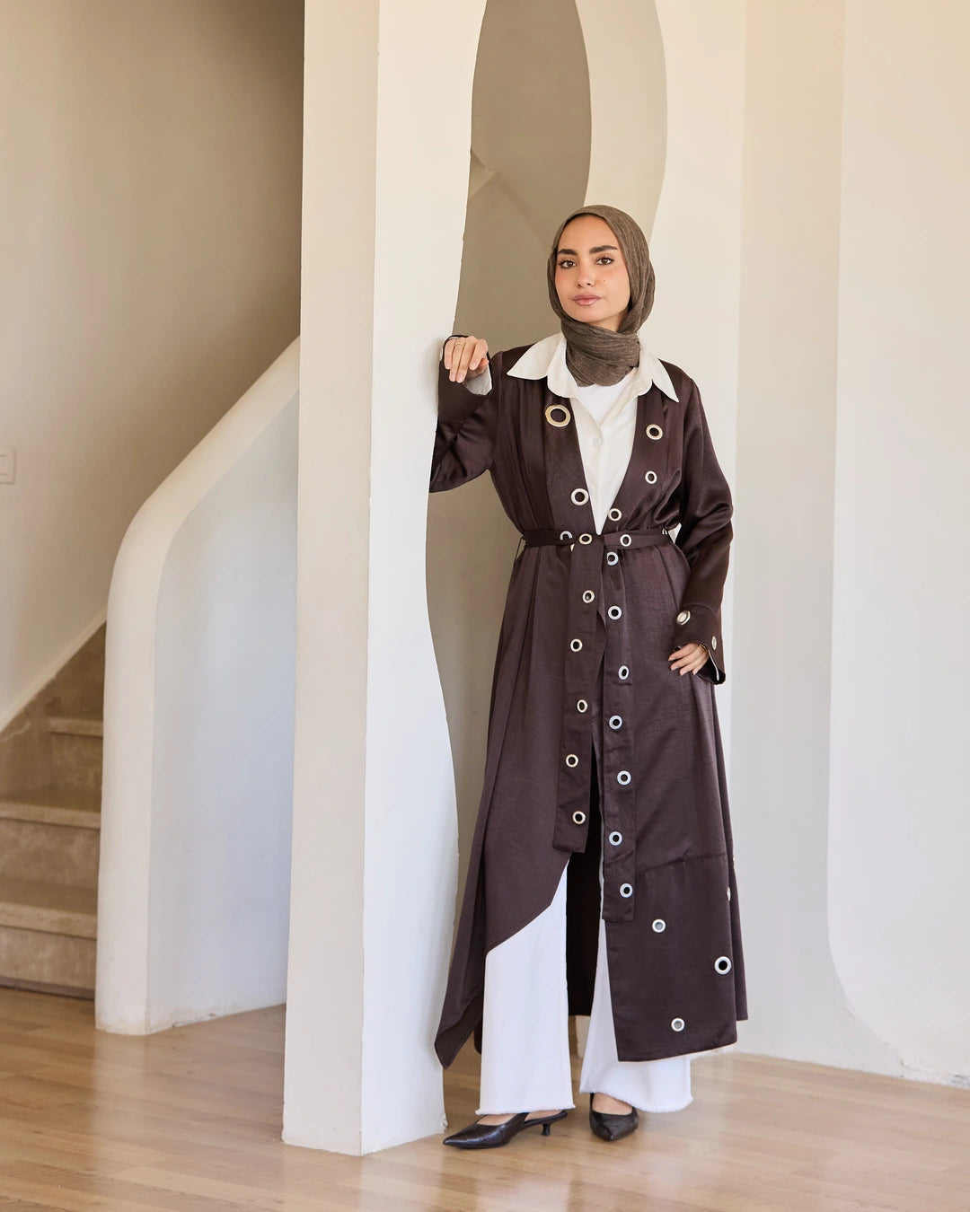 Satin Ring Detail Cardigan