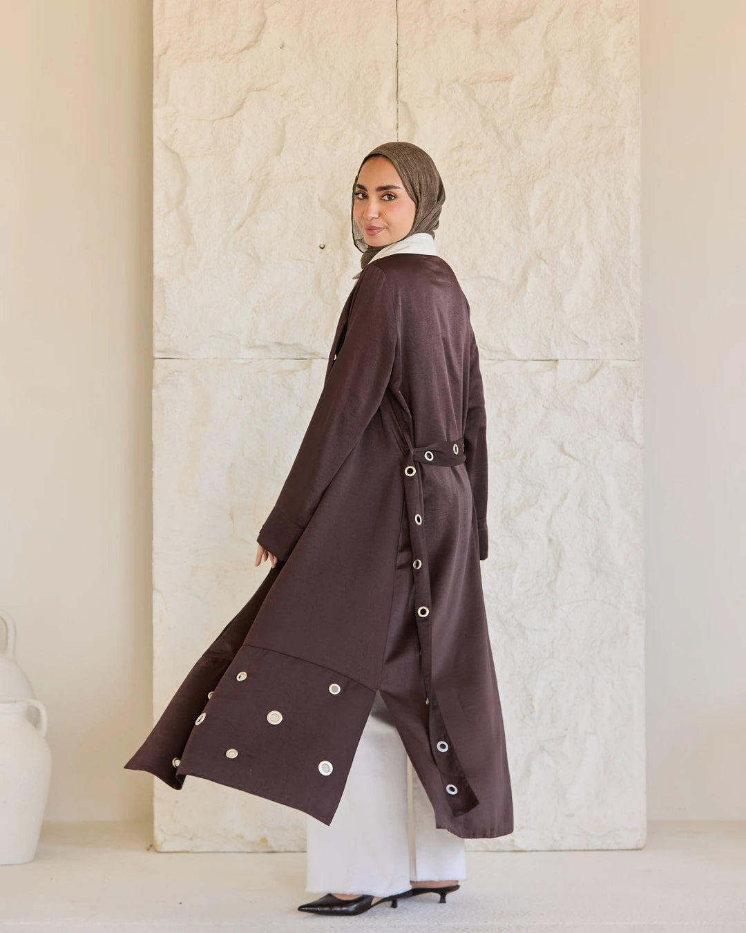 Satin Ring Detail Cardigan