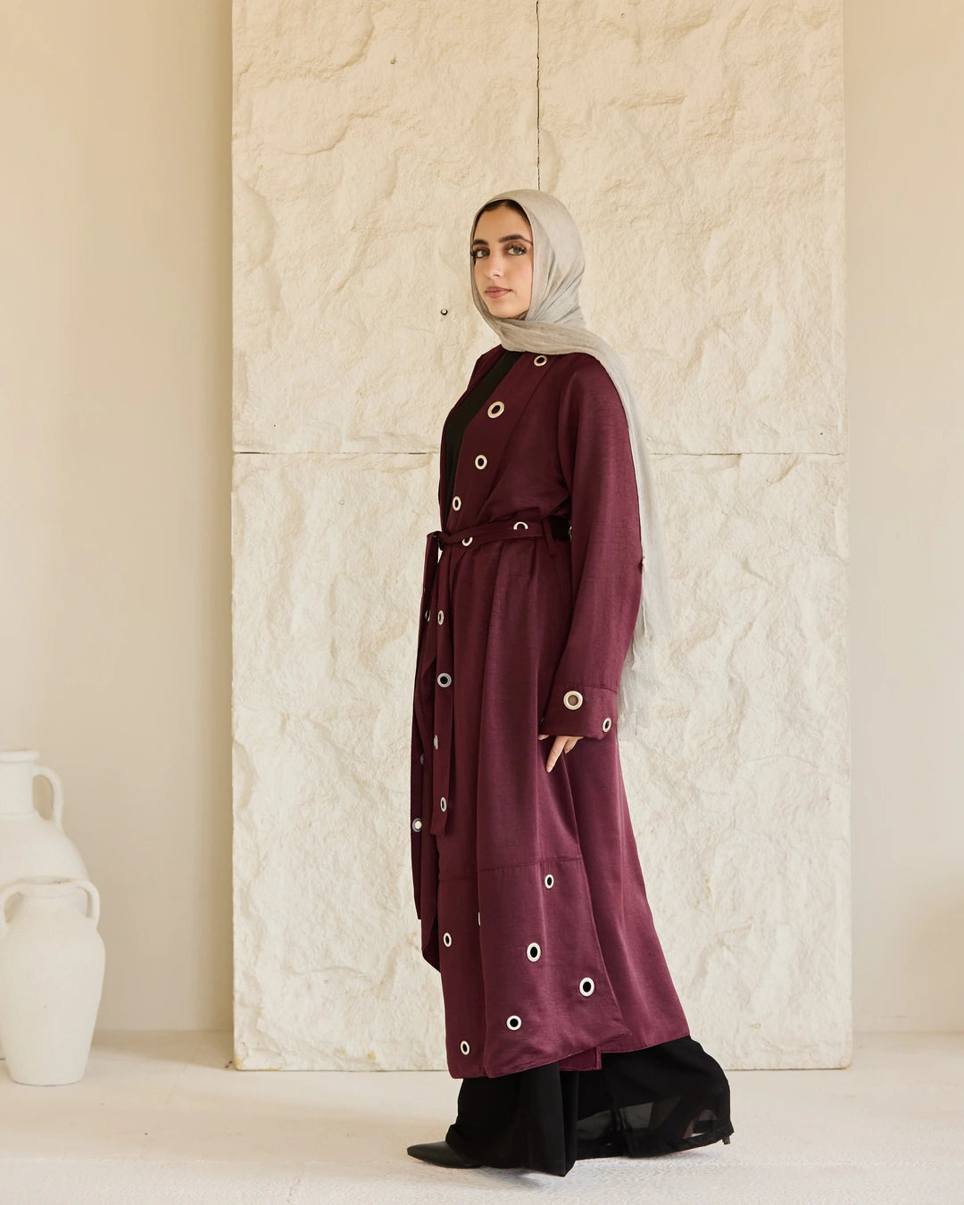 Satin Ring Detail Cardigan