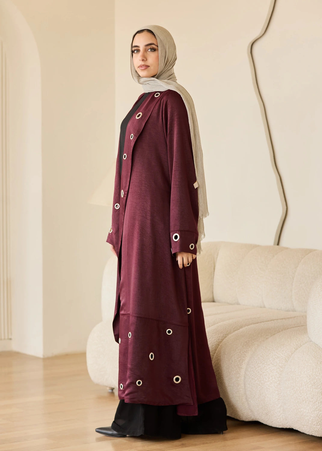 Satin Ring Detail Cardigan