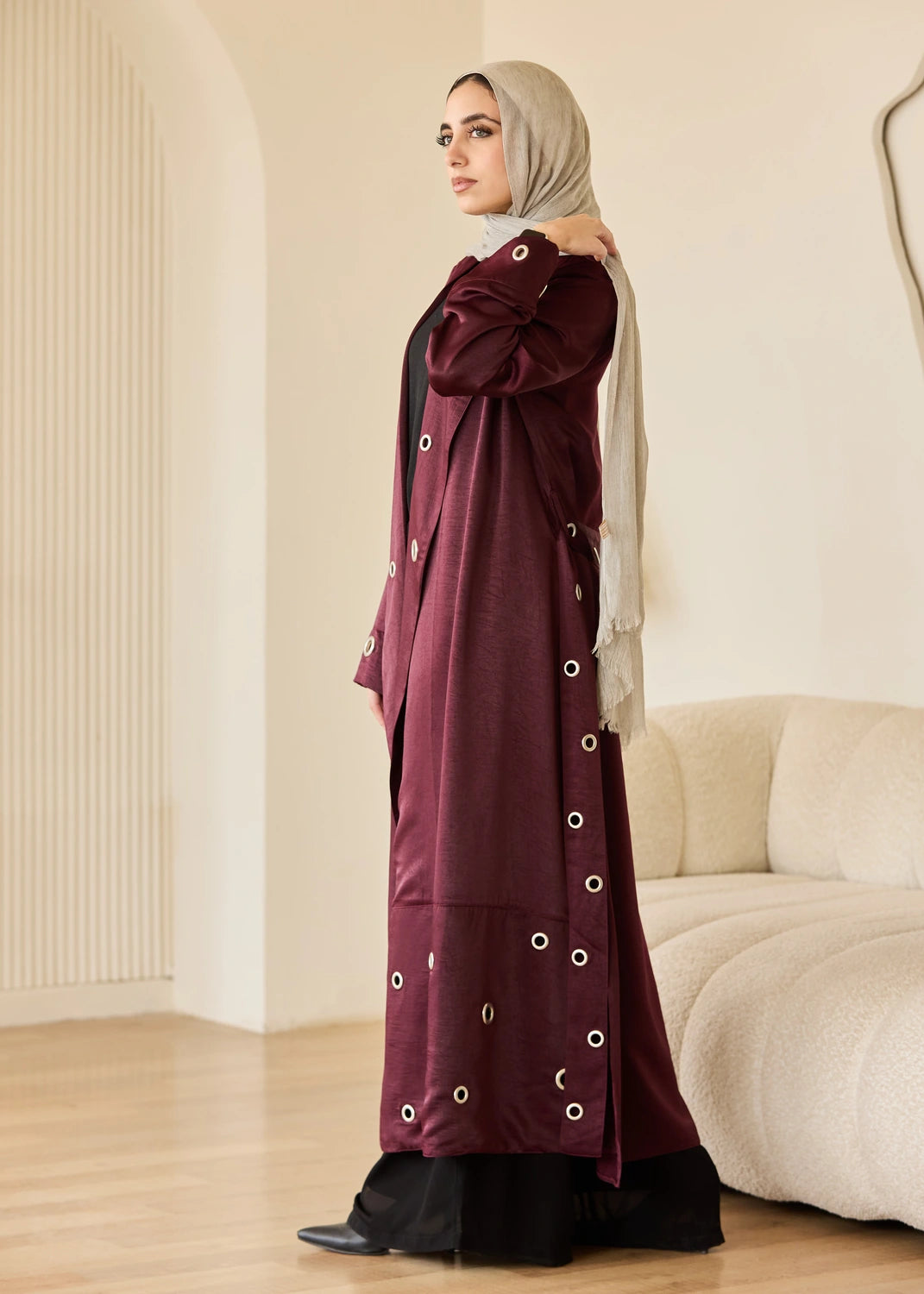 Satin Ring Detail Cardigan