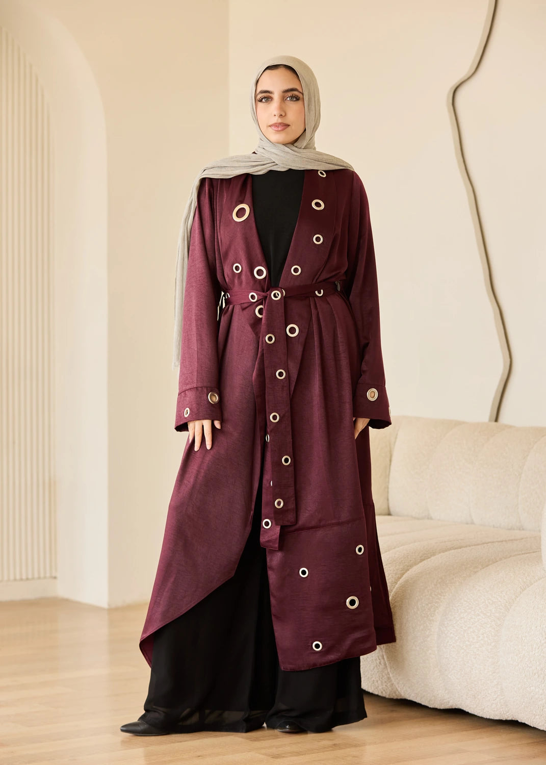 Satin Ring Detail Cardigan