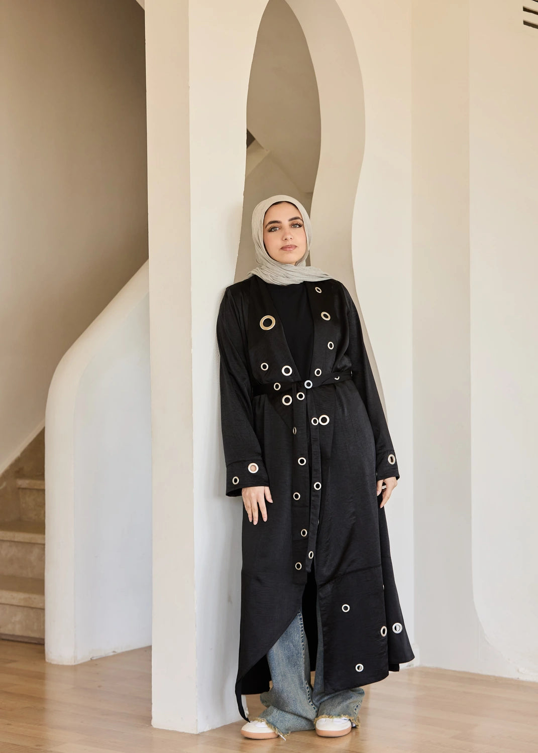 Satin Ring Detail Cardigan