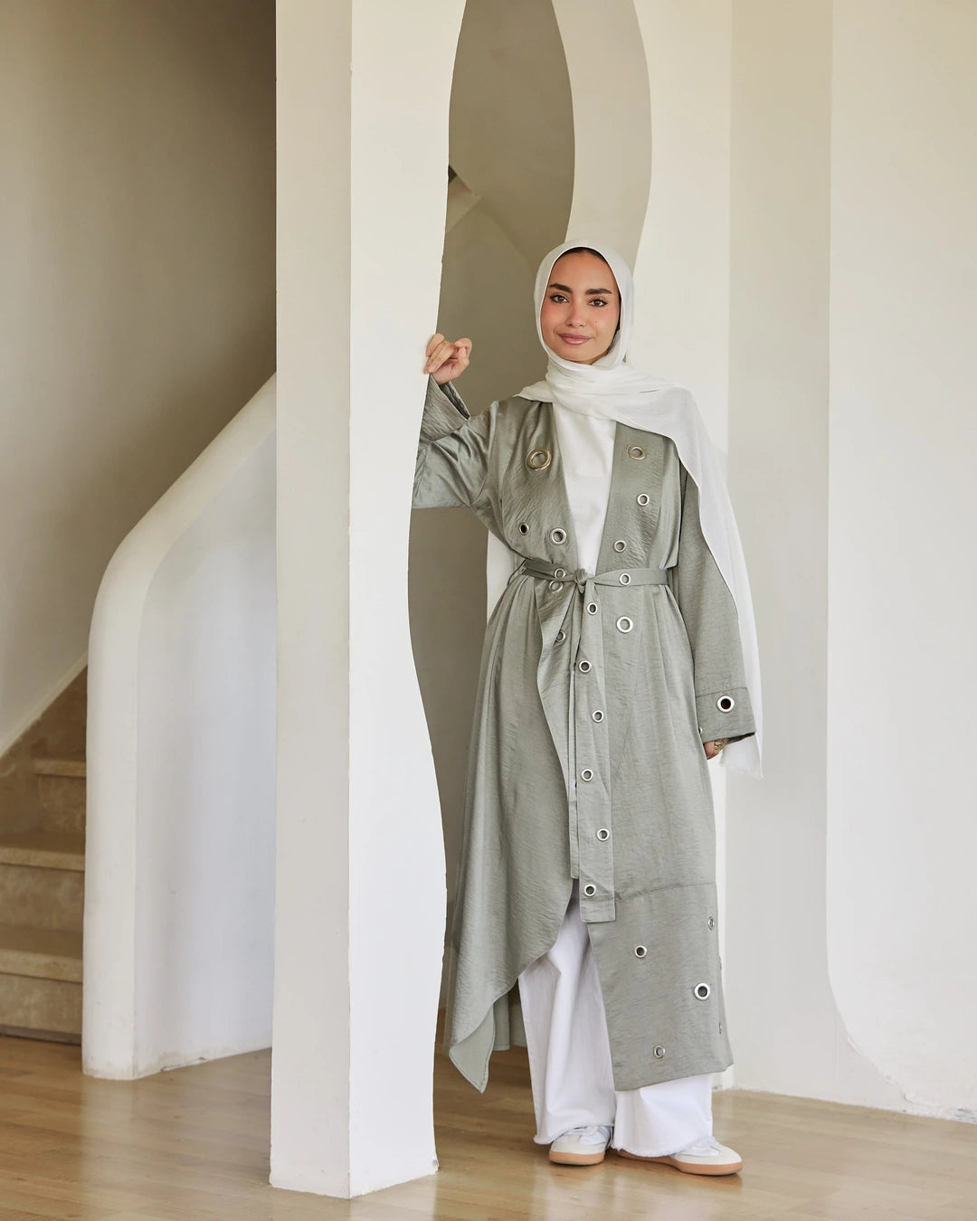 Satin Ring Detail Cardigan