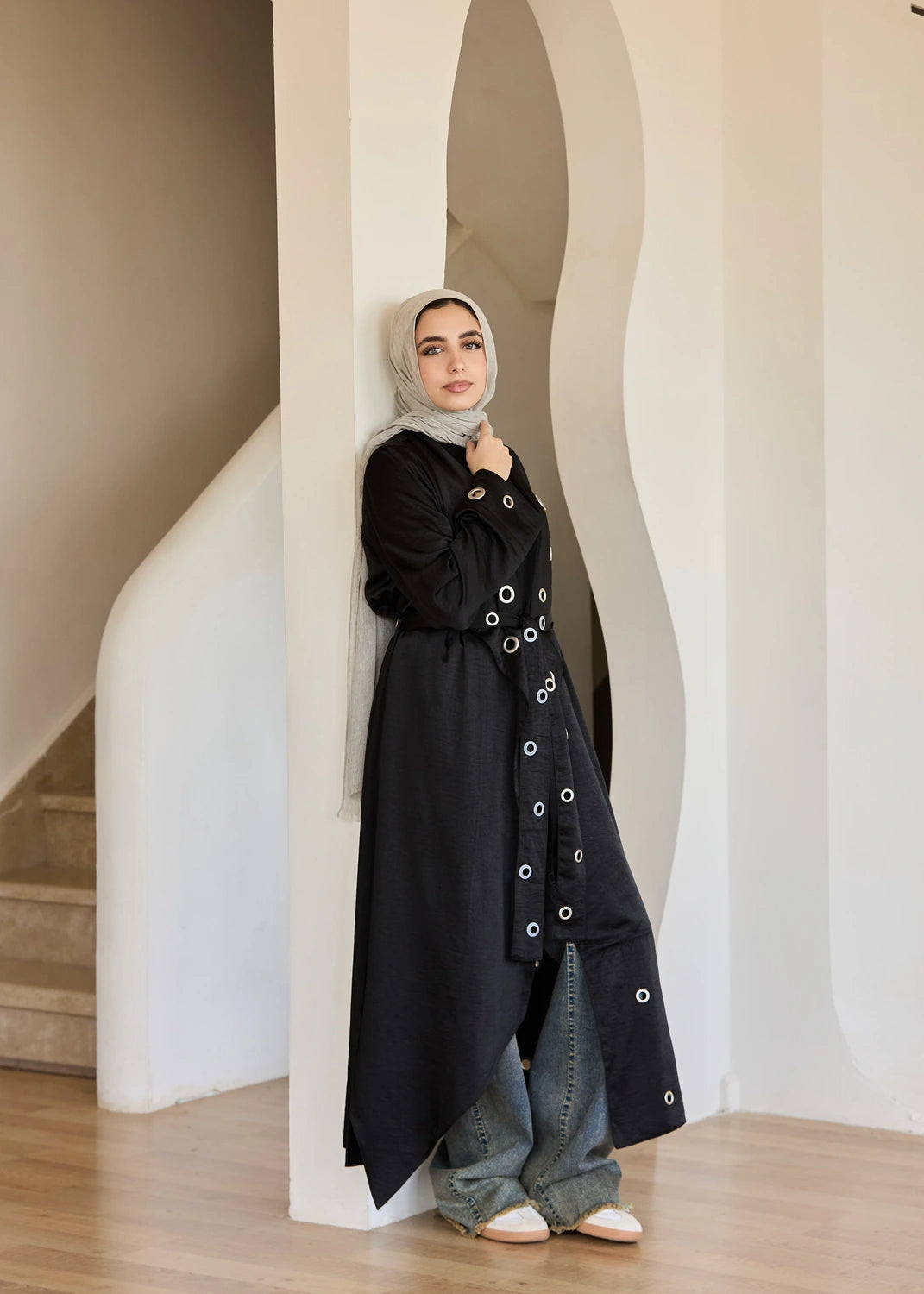 Satin Ring Detail Cardigan