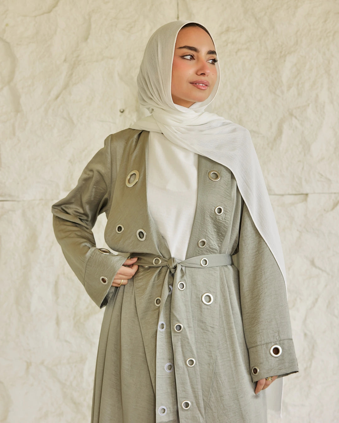 Satin Ring Detail Cardigan