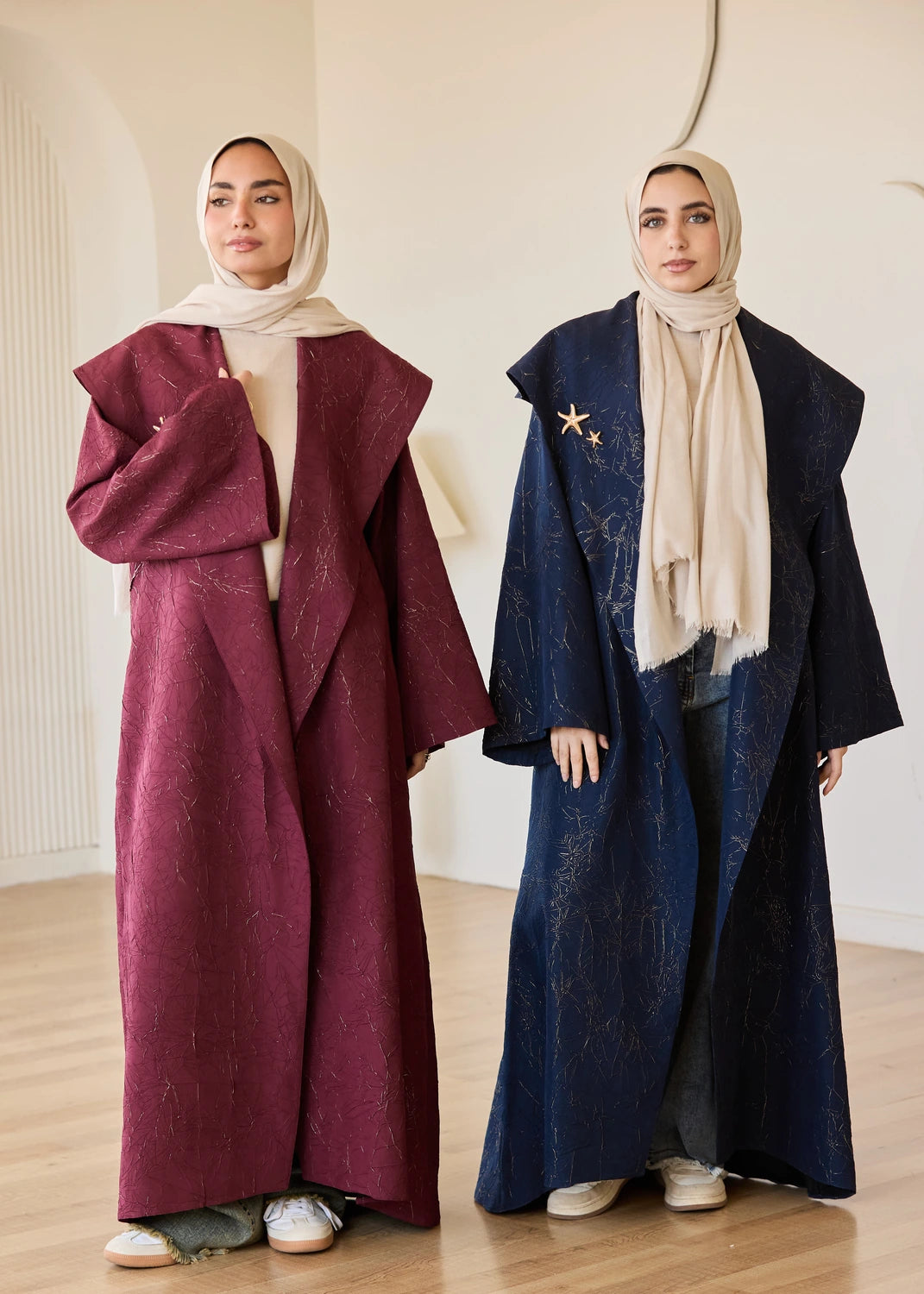 Marble Print Satin Organza Cardigan